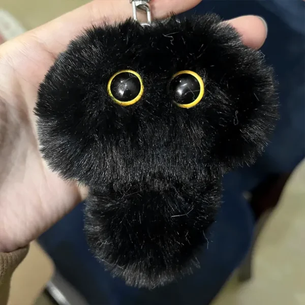 Handmade Fluffy Miniature Cat Plush Keychain - Mewmie Cat