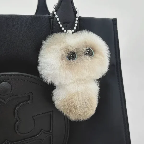 Handmade Fluffy Miniature Cat Plush Keychain - Mewmie Cat