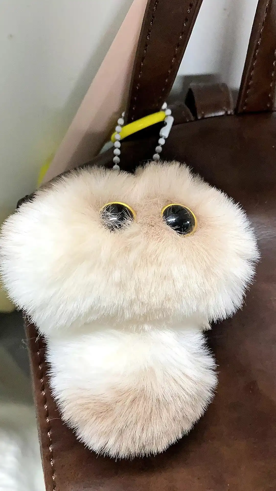 Handmade Fluffy Miniature Cat Plush Keychain - Mewmie Cat photo review