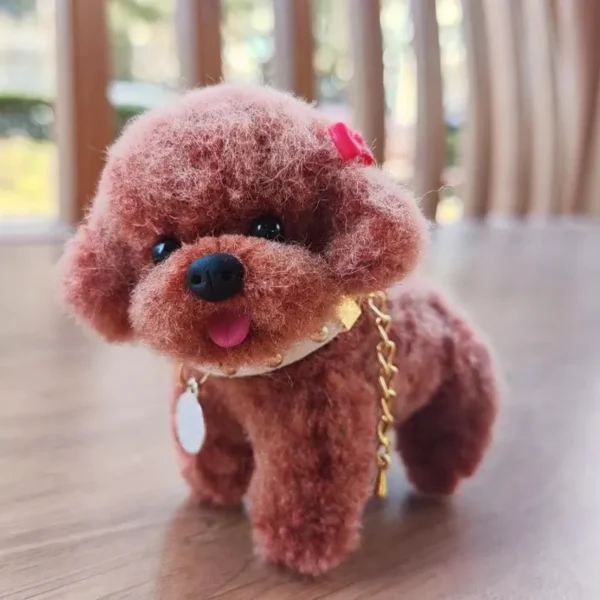Handmade Wool Chenille Stem Miniature Poodle Plush - Dodo Dog