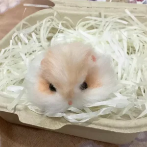 Handmade Chenille Stem Pancake Hamster Plush - Hamie Hamster