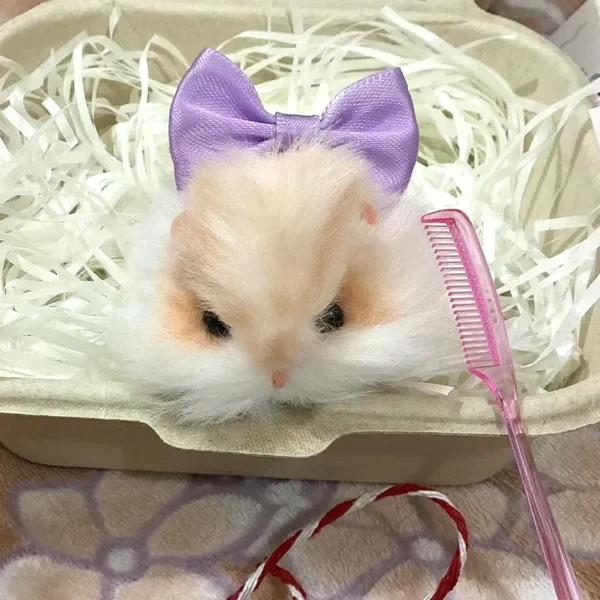 Handmade Chenille Stem Pancake Hamster Plush - Hamie Hamster