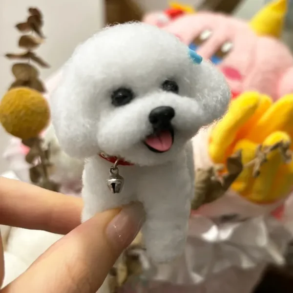Handmade Wool Chenille Stem Miniature Poodle Plush - Dodo Dog