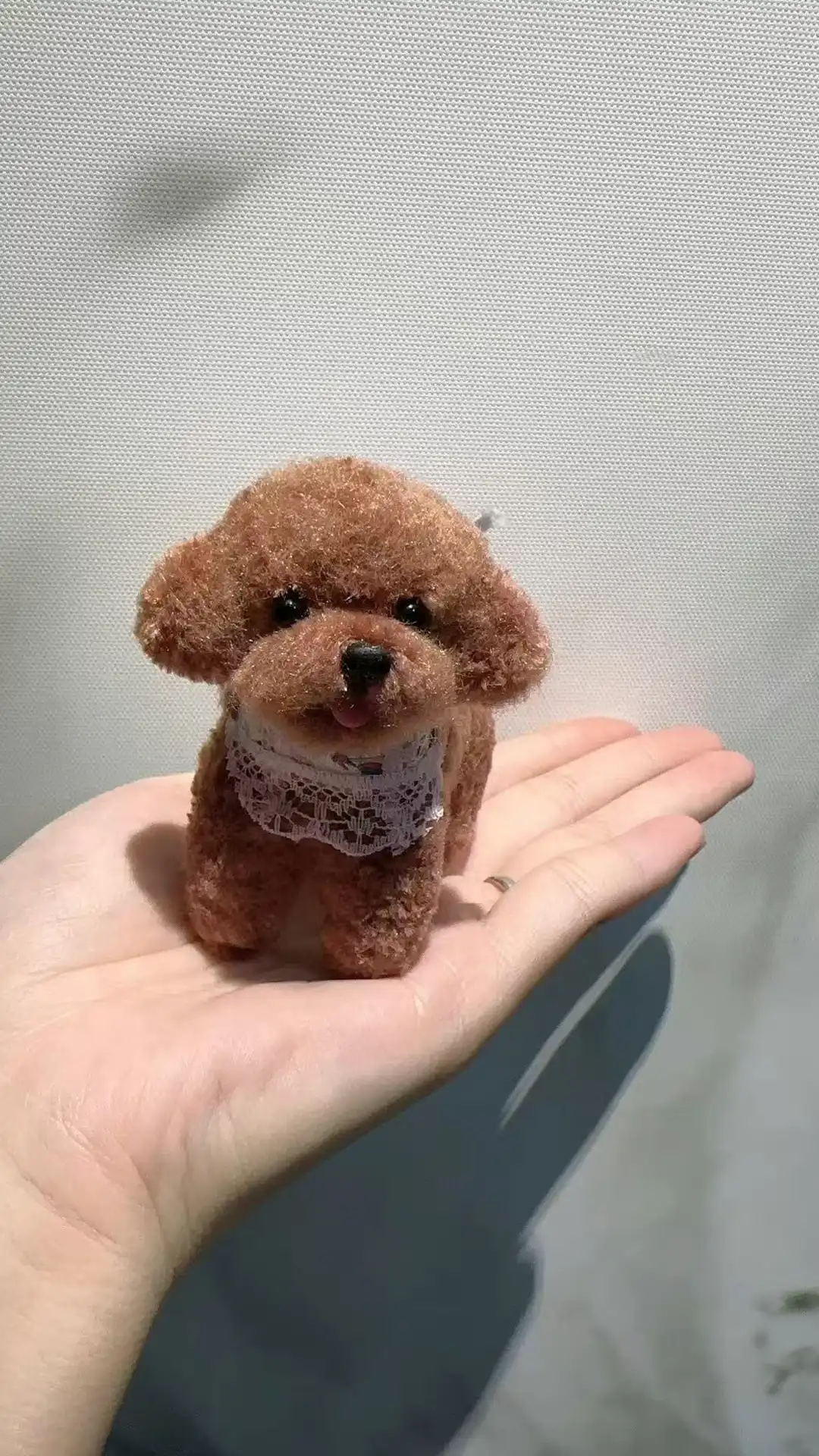 Handmade Wool Chenille Stem Miniature Poodle Plush - Dodo Dog photo review