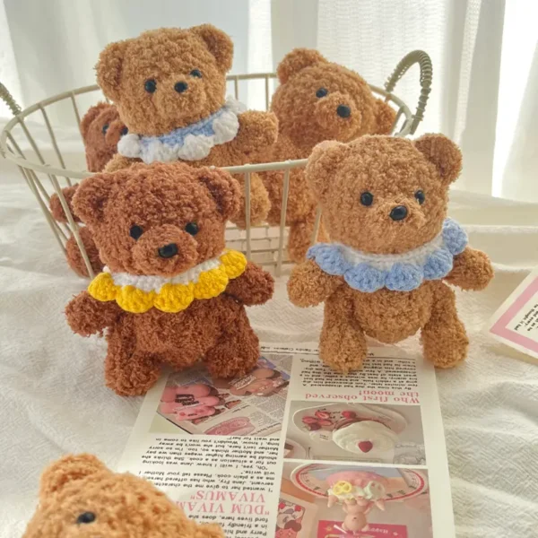 Handmade Crochet Collar Teddy Bear