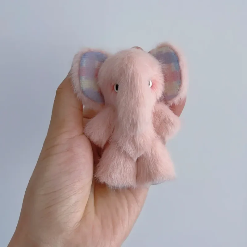 Handmade Fluffy Elephant Plush - Elma Elephant