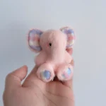 Handmade Fluffy Stuffed Little Elephant Plush - Elma Elephant