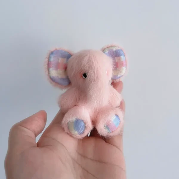 Handmade Fluffy Stuffed Little Elephant Plush - Elma Elephant