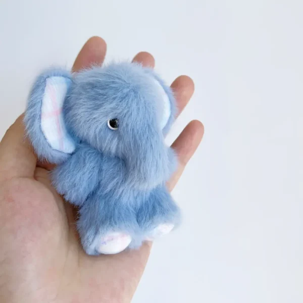 Handmade Fluffy Stuffed Little Elephant Plush - Elma Elephant