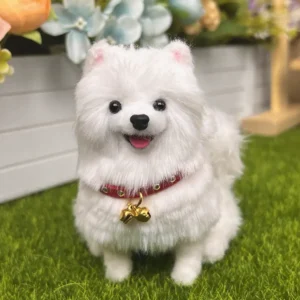 Handmade Chenille Stem Miniature Pomeranian Plush - Bomi Dog