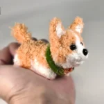 Handmade Wool Chenille Stem Miniature Corgi Plush