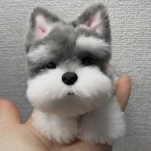 Handmade Chenille Stem Miniature Schnauzer Plush