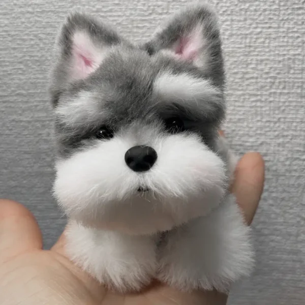 Handmade Chenille Stem Miniature Schnauzer Plush