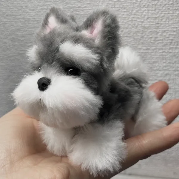 Handmade Chenille Stem Miniature Schnauzer Plush