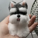 Handmade Chenille Stem Miniature Schnauzer Plush