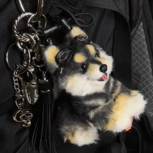 Handmade Mini Black Shiba Inu Companion Charm - Shinako Dog