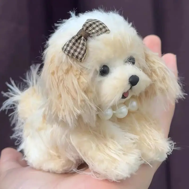 Handmade Mini Maltese Plush - Miata Dog