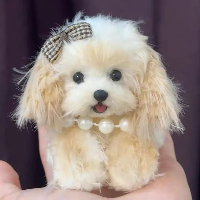 Handmade Mini Maltese Plush - Miata Dog