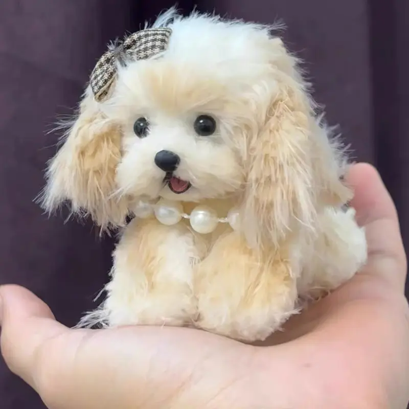 Handmade Mini Maltese Plush - Miata Dog