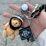 Handmade Sports Helmet Bear Charm