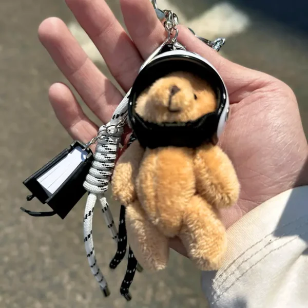 Handmade Sports Helmet Bear Charm
