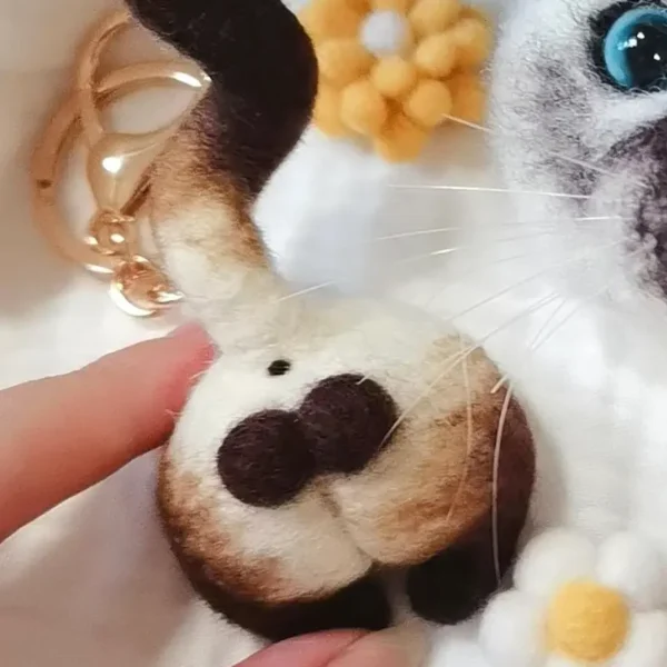 Handmade Needle Felted Cat Butt Charm