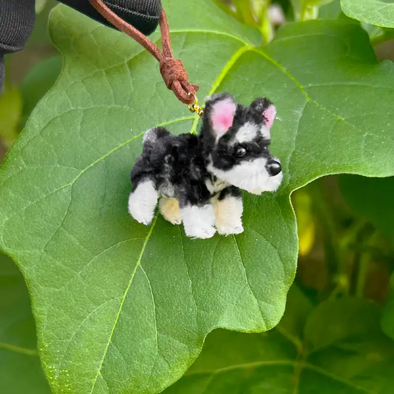 Micro Peluche Schnauzer hecho a mano